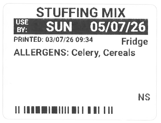 Prep label